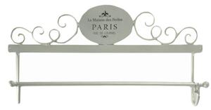 Portasciugamani da Parete 48x8xh24,50 cm in Metallo Paris Bianco