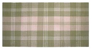 Tappeto Bagno Design Scozzese 50x90 cm in Cotone Verde