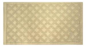 Tappeto Bagno Design Rombi 50x90 cm in Cotone Crema