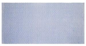 Tappeto Bagno Design Spigato 50x90 cm in Cotone Azzurro
