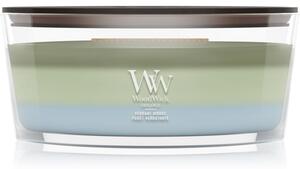Woodwick Trilogy Verdant Woods candela profumata con stoppino in legno 453.6 g