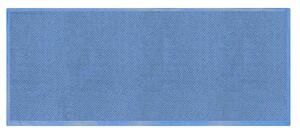 Tappeto Bagno Design Trama Semplice 50x150 cm in Cotone Blu Petrolio Chiaro