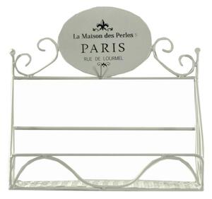 Mensola Rettangolare 26,5x10xh25 cm in Metallo Paris Bianca