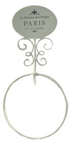 Portasciugamani ad Anello 20x6xh38,5 cm in Metallo Paris Bianco