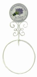 Portasciugamani ad Anello 19,5x6xh38 cm in Metallo Lavanda Bianco