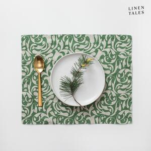 Tovaglietta in lino 35x45 cm Evergreen Damask – Linen Tales