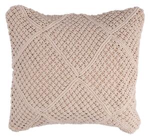 Fodera per Cuscino Decorativo Quadrato 40x40 cm in Tessuto Macramè Ecrù