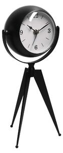 Orologio da Tavolo 14x11xh30 cm in Metallo Nero