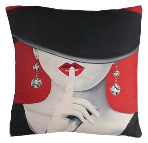 Fodera per Cuscino Decorativo Quadrato 40x40 cm in Tessuto Rosso