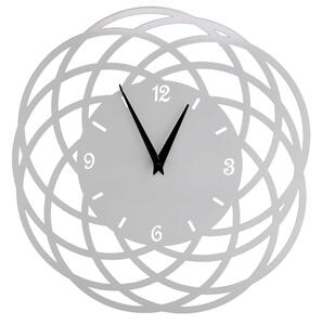 Orologio da Parete Ø40xh2 cm in Metallo Bianco