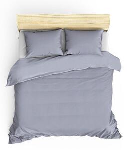 Set copripiumino e federa grigio in raso di cotone per letto matrimoniale/per letto esteso 240x220 cm Elegant – Mijolnir