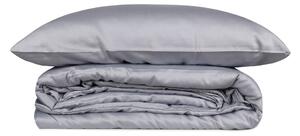 Set copripiumino e federa grigio in raso di cotone per letto matrimoniale/per letto esteso 240x220 cm Elegant – Mijolnir