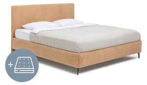 Letto matrimoniale imbottito color senape con materasso incluso/con rete inclusa 160x200 cm Noira Slim – Bonami Selection