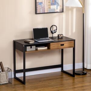 DecHome Scrittoio Industriale Dimensioni 110x50x76 cm colore Nero/Noce