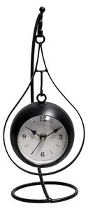 Orologio da Tavolo Pendolo 11x14xh25 cm in Metallo Nero