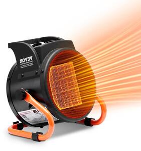 Riscaldamento serre - Ventilatore riscaldante - Crescita delle piante - Protezione da surriscaldamento - 2000 W - Nero