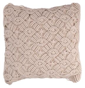 Fodera per Cuscino Decorativo Quadrato 40x40 cm in Tessuto Macramè Ecrù
