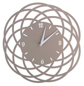 Orologio da Parete Ø40xh2 cm in Metallo Tortora