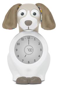 Orologio Cagnolino Multifunzione 11x20x13 cm con Sveglia Bianco/Beige