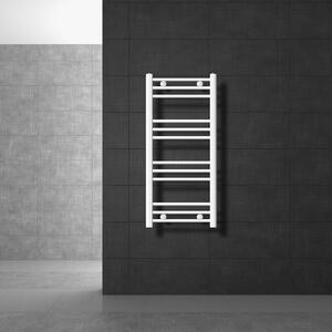 LuxeBath radiatore bagno 400 x 800 mm - bianco - diritto con attacco laterale - radiatore scaldasalviette asciugamani radiatore asciugamani, senza elemento riscaldante