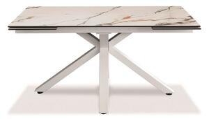 Tavolo Allungabile 90x160/240x76 cm in Ceramica Marmo Calacatta Ceramica 1