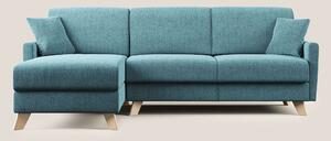 Edgar divano letto angolare in tessuto felis impermeabile T03 azzurro