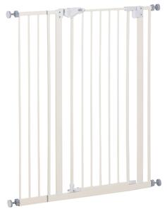 Cancelletto di Sicurezza per Cani 86x104,1 cm in Metallo e Plastica Bianco