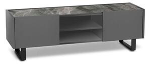 Mobile TV 40x140x45 cm in MDF e Ceramica Marmo Pegaso Grigrio