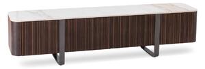 Mobile TV 40x180x45 cm in MDF e Ceramica Marmo Andromeda Calacatta Oro