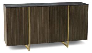 Madia 4 Ante 40x160x85 cm in Ceramica Marmo Omega Nero Portoro