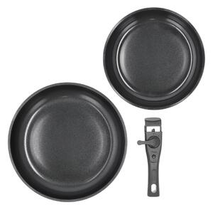 Set di padelle con manico rimovibile in alluminio con superficie antiaderente 2 pz ø 28 cm – Holm