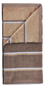Asciugamano marrone/beige in cotone 70x140 cm Sauna – Zone