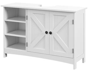 Mobile Sottolavello da Bagno 90x30x60 cm in Legno Bianco