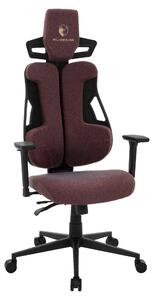 Sedia da gioco ML-Design rossa in tessuto, sedia da ufficio ergonomica con braccioli 3D, poggiatesta e supporto lombare, regolabile individualmente