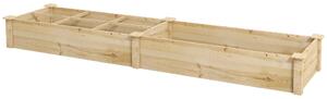 Letto per Orto con Divisorio 237x60x25 cm in Legno Naturale