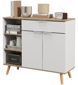 Mobile Multiuso Salvaspazio 95x35x85 cm in Truciolato Bianco