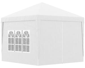 Gazebo Pieghevole 3x3m in Acciaio e tessuto Oxford Bianco