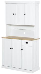 Mobile Dispensa Cucina 101x39x180 cm in Legno Bianco