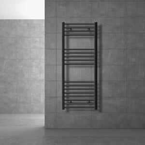 LuxeBath radiatore bagno Sahara - 500 x 1200 mm - antracite - curvo con attacco laterale - radiatore scaldasalviette asciugacapelli, senza elemento riscaldante