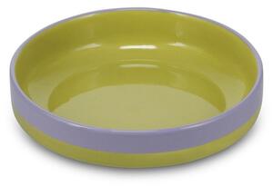 Piatto fondo verde/viola in gres ø 21 cm Duo – ONA