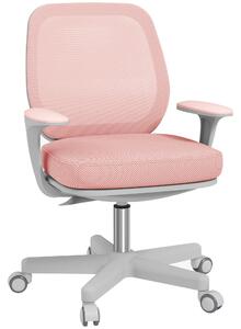 Sedia Poltrona Operativa da Ufficio 55x48x82,5-94,5 cm Tessuto a rete Rosa