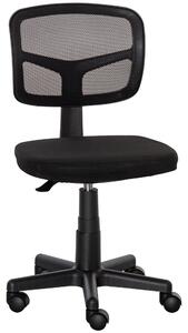 Sedia Poltrona Operativa da Ufficio 43x48x77,5-89,5 cm Tessuto a rete Nero