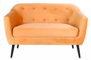 Divano 2 Posti 125x85x65 cm in Velluto Marte Caramello