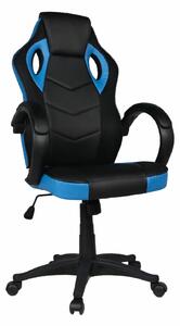 Sedia da Gaming Ergonomica 59x110/120x65 cm in Similpelle Nero/Blu