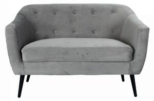 Divano 2 Posti 125x85x65 cm in Velluto Marte Grigio