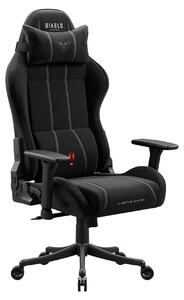 Sedia da gaming Diablo Chairs X-One 2.0 in tessuto, sedia da ufficio ergonomica, sedia girevole nera taglia Small