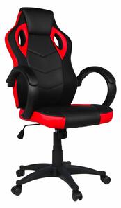 Sedia da Gaming Ergonomica 59x110/120x65 cm in Similpelle Nero/Rosso