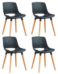 Set 4 Sedie in Polipropilene 46x81x47 cm Gambe in Faggio Nest Nero