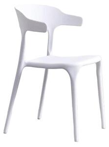 Set 4 Sedie Impilabili 50x75,5x52 cm in Polipropilene New America Bianco