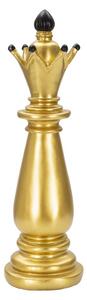 Alfiere da Scacchi 12,5x38,5x12,5 cm in Poliresina Oro/Nero
